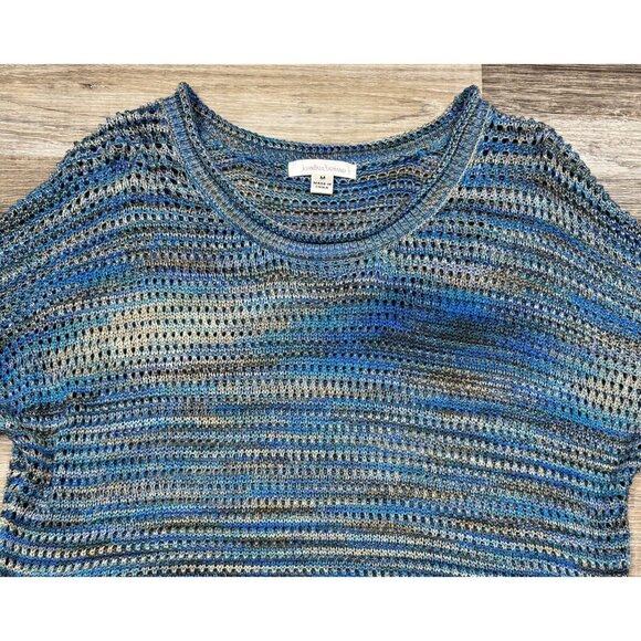 John Paul Richard Womens Open-Knit Multicolor Pullover Sweater Space Dye Size M - Picture 7 of 16